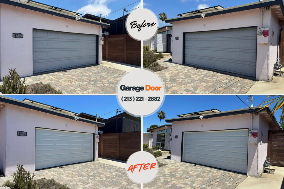 Before and after: garage door repair Smithville-Sanders, IN